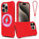 iPhone 15 Pro Wave Texture MagSafe Magnetic Liquid Silicone Phone Case - Red