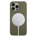 iPhone 15 Pro Wheat MagSafe Magnetic Straw Material + TPU Phone Case - Army Green