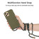 iPhone 15 Pro Wheat Straw Material + TPU Phone Case with Lanyard - Army Green