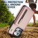 iPhone 15 Pro YM006 Skin Feel Zipper Card Bag Phone Case with Dual Lanyard - Rose Gold
