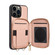 iPhone 15 Pro Zipper Card Slot Phone Case - Pink