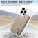 iPhone 15 Pro Zipper Wallet Leather Back Shockproof Phone Case - Khaki