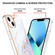 Electroplating Marble Pattern Dual-side IMD TPU Shockproof Phone Case iPhone 15 Plus - White 006