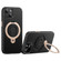 iPhone 15 Plus / 14 Plus Carbon Fiber MagSafe Phone Case with 360 Degree Rotating Holder - Black Gold