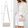 iPhone 15 Plus / 14 Plus Crossbody Rhombic Zipper Tower Buckle Leather Phone Case with Lanyard - Beige