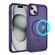 iPhone 15 Plus / 14 Plus Hardware Lens Protection MagSafe Magnetic PC Hybrid TPU Phone Case - Purple