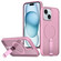 iPhone 15 Plus / 14 Plus Honeycomb Cooling MagSafe Holder Phone Case - Pink