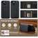 iPhone 15 Plus / 14 Plus LC.IMEEKE L5 Series Detachable RFID Card Bag Magsafe Phone Case - Black