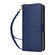 iPhone 15 Plus / 14 Plus Nine-card Slots Zipper Wallet Bag Leather Phone Case - Blue