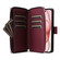 iPhone 15 Plus / 14 Plus Nine-card Slots Zipper Wallet Bag Leather Phone Case - Wine Red