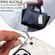 iPhone 15 Plus / 14 Plus Rhombic Texture Card Bag Phone Case with Short Lanyard - White