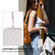 iPhone 15 Plus / 14 Plus Rhombic Texture Card Bag Phone Case with Short Lanyard - White