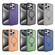 iPhone 15 Plus 360 Degree Rotating MagSafe Magnetic Bracket Frosted Phone Case - Dark Purple
