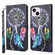 iPhone 15 Plus 3D Painted Leather Phone Case - Colorful Dreamcatcher