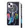 iPhone 15 Plus 3D Painted Leather Phone Case - Colorful Dreamcatcher