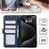 iPhone 15 Plus ABEEL Color Block Magnetic RFID Leather Phone Case - Blue-Brown