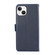 iPhone 15 Plus ABEEL Side-Magnetic Litchi Pattern Leather RFID Phone Case - Blue