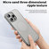 iPhone 15 Plus Acrylic Skin Feel Corrugated Phone Case - Grey