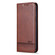 iPhone 15 Plus AZNS Magnetic Calf Texture Leather Phone Case - Dark Brown