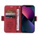 iPhone 15 Plus BETOPNICE Dual-side Buckle Leather Phone Case - Red