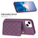 iPhone 15 Plus BF25 Square Plaid Card Bag Holder Phone Case - Dark Purple