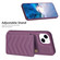 iPhone 15 Plus BF26 Wave Pattern Card Bag Holder Phone Case - Dark Purple