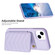 iPhone 15 Plus BF26 Wave Pattern Card Bag Holder Phone Case - Purple