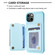 iPhone 15 Plus BF27 Metal Ring Card Bag Holder Phone Case - Blue