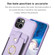 iPhone 15 Plus BF27 Metal Ring Card Bag Holder Phone Case - Purple