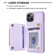 iPhone 15 Plus BF27 Metal Ring Card Bag Holder Phone Case - Purple