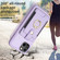 iPhone 15 Plus BF27 Metal Ring Card Bag Holder Phone Case - Purple