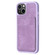 iPhone 15 Plus BF28 Frosted Card Bag Phone Case with Holder - Purple