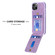iPhone 15 Plus BF28 Frosted Card Bag Phone Case with Holder - Purple