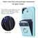 iPhone 15 Plus BF29 Organ Card Bag Ring Holder Phone Case - Blue