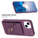 iPhone 15 Plus BF29 Organ Card Bag Ring Holder Phone Case - Dark Purple