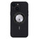 iPhone 15 Plus Cloth Texture MagSafe Magnetic PU Phone Case - Black