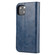 iPhone 15 Plus Crazy Horse Texture Detachable Horizontal Flip PU Case - Blue