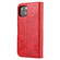 iPhone 15 Plus Crazy Horse Texture Detachable Horizontal Flip PU Case - Red