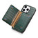 iPhone 15 Plus Crocodile Texture Card Bag Design Full Coverage Phone Case - Brown