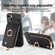 iPhone 15 Plus Cross Leather Ring Vertical Zipper Wallet Back Phone Case - Black