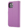 iPhone 15 Plus Cross Texture Detachable Horizontal Flip PU Leather Case - Purple