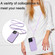iPhone 15 Plus Crossbody Dual-Buckle Wallet Back Leather Phone Case - Light Purple