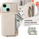 iPhone 15 Plus Crossbody Lanyard Zipper Wallet Leather Phone Case - Beige