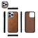 iPhone 15 Plus Crossbody Multi-functional Zipper Wallet Leather Phone Case - Brown