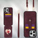 iPhone 15 Plus Crossbody Skin Card Bag Lanyard Phone Case - Red