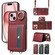 iPhone 15 Plus Crossbodys Card Bag Ring Holder Leather Phone Case - Red
