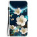 iPhone 15 Plus Crystal Texture Colored Drawing Leather Phone Case - Magnolia