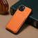 iPhone 15 Plus D04 Calf Texture Dual Card Slot Holder Phone Case - Orange