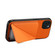 iPhone 15 Plus D04 Calf Texture Dual Card Slot Holder Phone Case - Orange