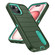 iPhone 15 Plus Defender Gen2 Rugged PC + Silicone Phone Case with Holder - Dark Green+Cyan